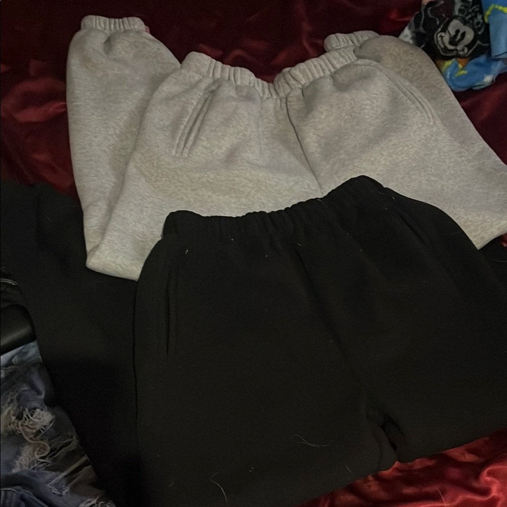 Kids' Black and Gray Sweatpants
